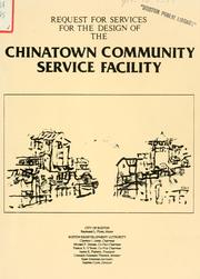 Request for services for the design of the chinatown community service facility by Boston Redevelopment Authority