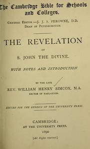 Cover of: revelation of S. John the Divine: with notes and introduction