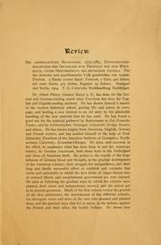 Cover of: Review of Dr. Albert Pfister's Amerikanische revolution, 1775-1783. by J. G. Rosengarten