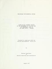 Cover of: Right-of-way easement request by the Department of Fish and Game for Department lands in Big Horn County, Montana: preliminary environmental review