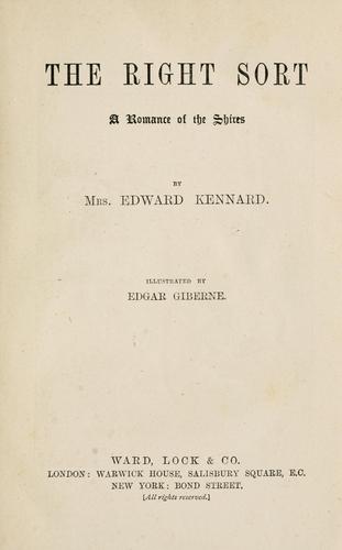 The right sort by Mrs. Edward Kennard