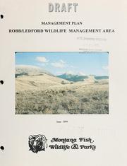 Cover of: Robb/Ledford Wildlife management area by 