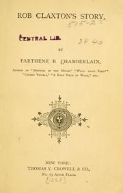Cover of: Rob Claxton's story