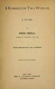 Cover of: A romance of two worlds by Marie Corelli