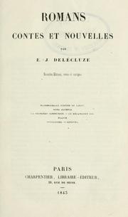 Cover of: Romans, contes et nouvelles by E. J. Delécluze