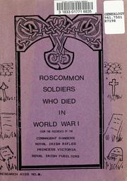 Cover of: Roscommon soldiers who died in World War I by 