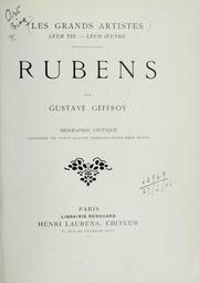 Cover of: Rubens: biographie critique.