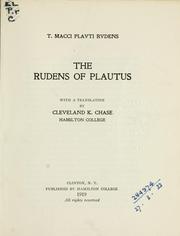 Cover of: Rudens by Titus Maccius Plautus