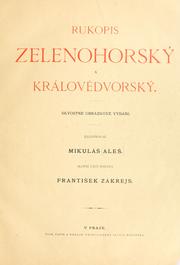 Cover of: Rukopis Zelenohorský a Královédvorský by Václav Hanka