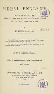 Cover of: Rural England by H. Rider Haggard