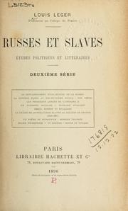 Cover of: Russes et Slaves: études politiques et littéraires.