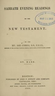 Cover of: Sabbath evening readings on the New Testament ... by Rev. John Cumming D.D.