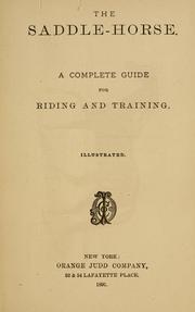 Cover of: saddle-horse. | Waring, George E.