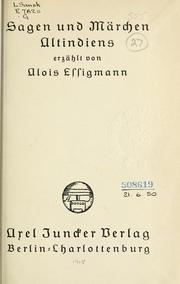 Sagen und Märchen Altindiens by Alois Essigmann