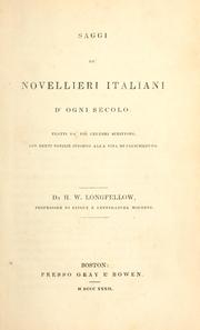 Cover of: Saggi d' novellieri italiani d'ogni secolo by Henry Wadsworth Longfellow