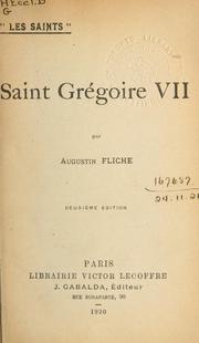 Cover of: Saint Grégoire VII.