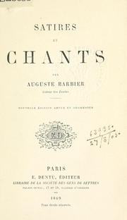 Cover of: Satires et chants.