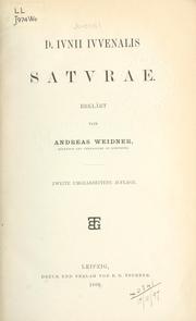 Cover of: saturae by Juvenal
