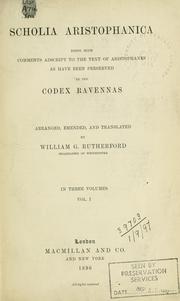 Cover of: Scholia Aristophanica by William Gunion Rutherford