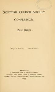 Cover of: Scottish Church Society conferences, first series. by Scottish Church Society. Conference