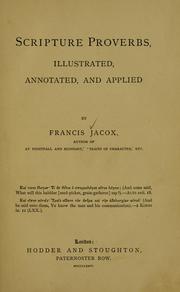 Cover of: Scripture proverbs by Francis Jacox