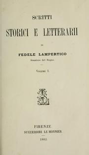 Cover of: Scritti storici e letterarii.