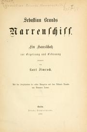 Cover of: Sebastian Brands Narrenschiff.: Ein Hausschatz zur Ergetzung und Erbauung, erneuert von Karl Simrock.