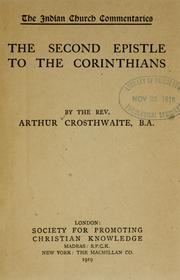 Cover of: Second epistle to the Corinthians ...