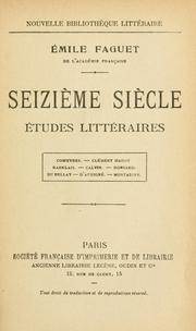 Seizième siècle by Émile Faguet
