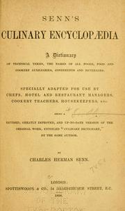 Cover of: Senn's culinary encyclopædia