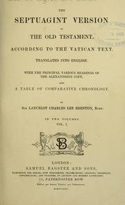 Cover of: The Septuagint version of the Old Testament