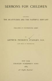 Cover of: Sermons for children by Arthur Penrhyn Stanley