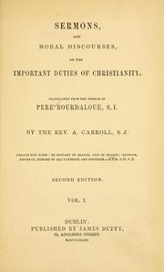 Cover of: Sermons and moral discourses on the important duties of Christianity