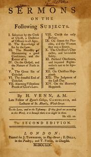 Cover of: Sermons on the following subjects ...