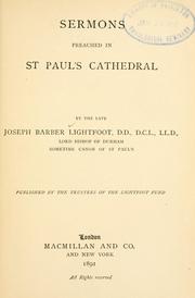 Cover of: Sermons preached in St Paul's cathedral