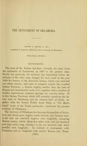 Cover of: The settlement of Oklahoma.