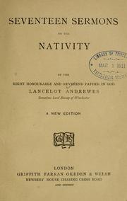 Cover of: Seventeen sermons on the nativity