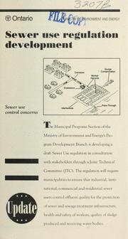 Cover of: Sewer use regulation development. by 