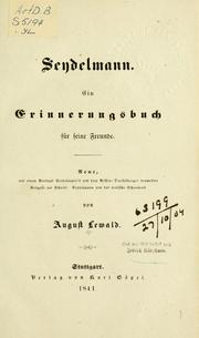 Cover of: Seydelmann by August Lewald