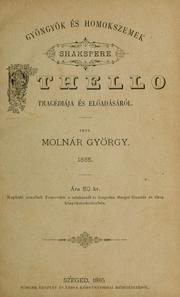 Cover of: Shakspere Othello tragédiája és eladásáról