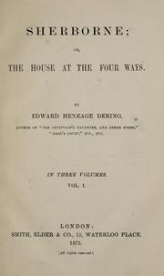 Cover of: Sherborne, or, The house at the four ways
