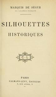 Cover of: Silhouettes historiques.