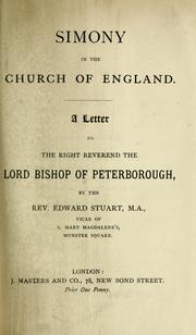 Simony in the Church of England by Edward Stuart