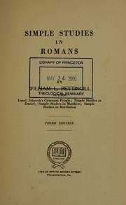 Cover of: Simple studies in Romans