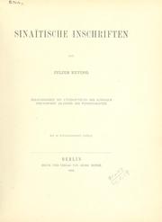 Cover of: Sinaïtische Inschriften.