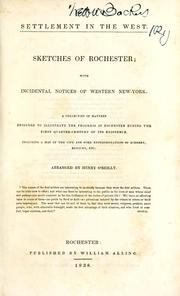 Cover of: Sketches of Rochester by Henry O'Reilly