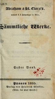 Cover of: Sämtliche Werke by Abraham a Sancta Clara