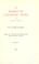 Cover of: The Society of Colonial Wars in the State of Illinois