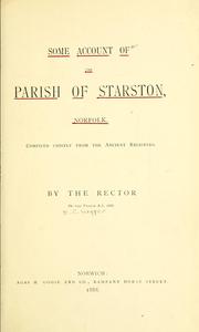 Cover of: Some account of the parish of Starston, Norfolk by Edmund Carles Hopper