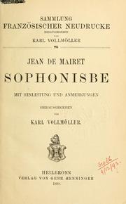 Cover of: Sophonisbe: mit Einleitung and Anmerkungen hrsg. von Karl Vollmöller.